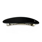 Barrette Cheveux Ovale Noir 9,5cm Strass Métal Clip Paris