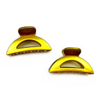 Lot de 2 pinces cheveux crabe métallisées 5.7cm