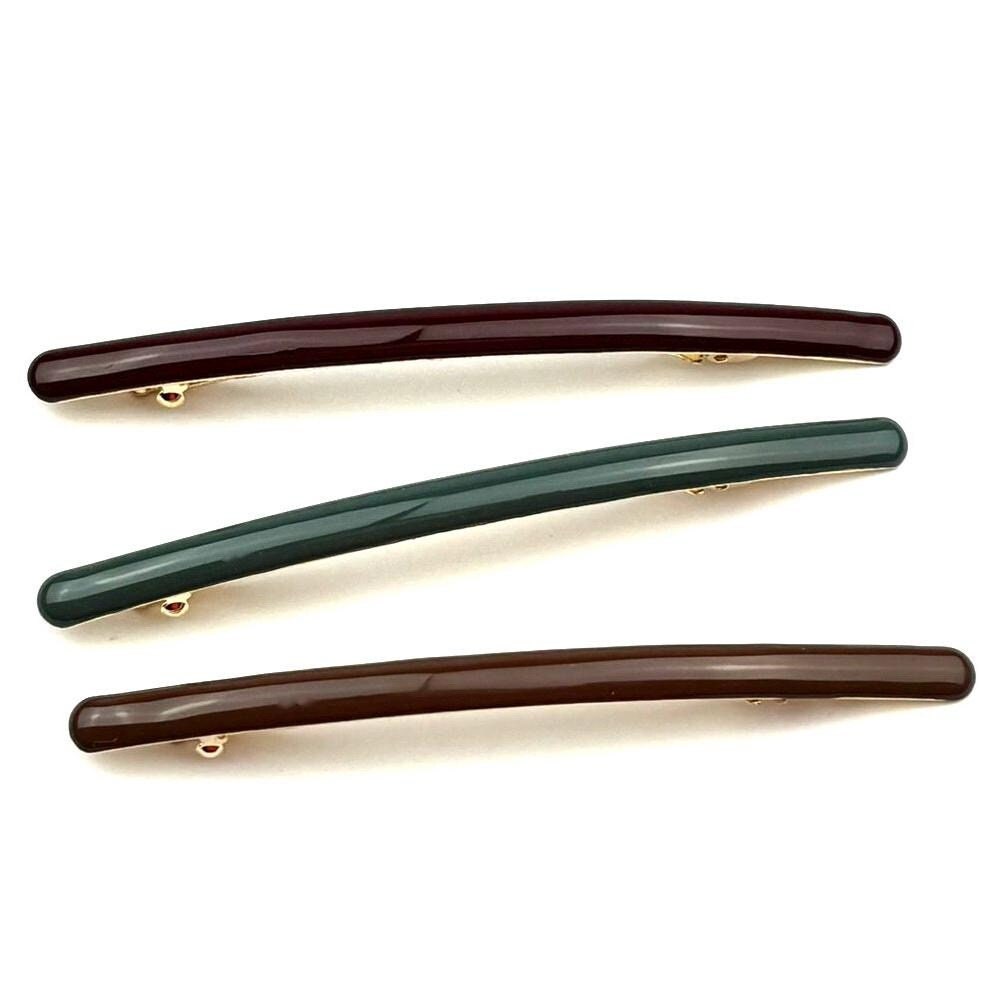 Barrette cheveux émail fine longue