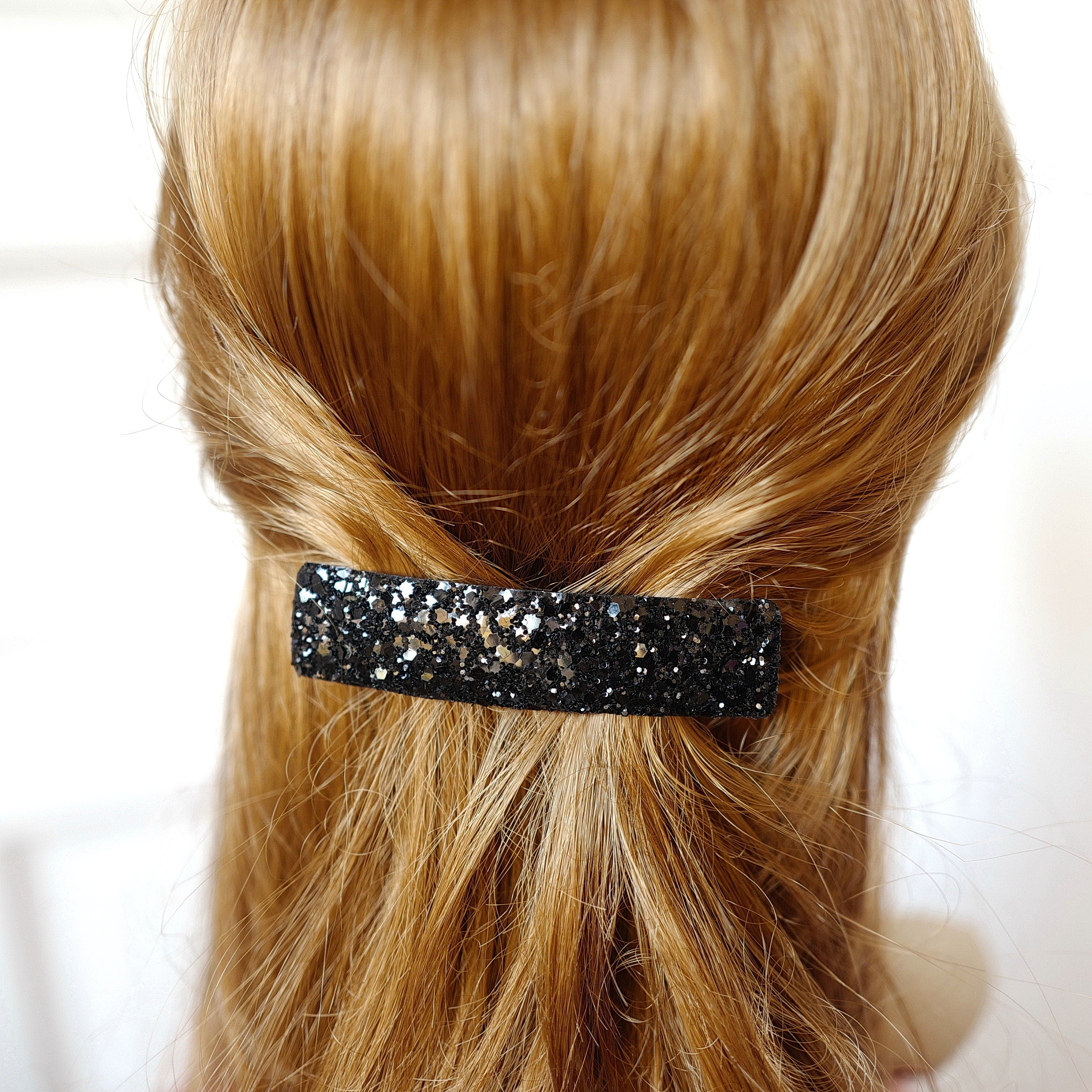 Barrette cheveux 9cm paillettes