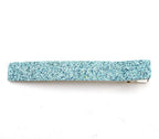 Pince à cheveux paillettes 8cm - bleu ciel