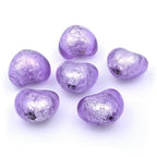 10 grosses perles coeur craquelées