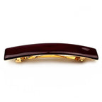 Barrette cheveux émail bordeaux 9cm, accessoire cheveux