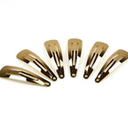 Lot 10 pinces cheveux clic clac dorées 5.8cm