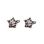 Barrettes cheveux étoile strass fuchsia - Lot de 2
