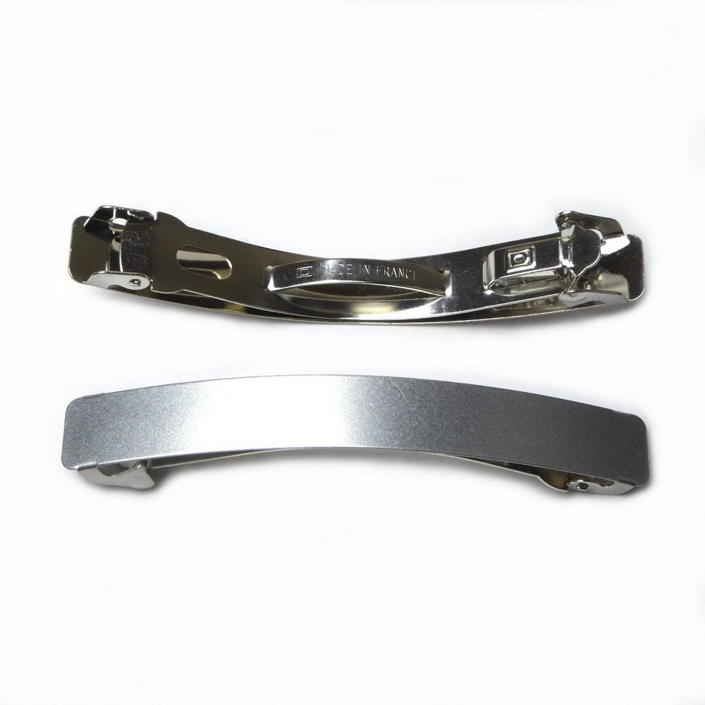 Barrettes métallisées mat Made in France 8cm 