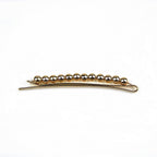 Pince cheveux fine avec boules doré 6.5cm