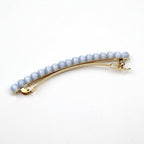 Barrette cheveux fine perles œil de chat 8cm – Éclat chatoyant bleu ciel, cheveux fins