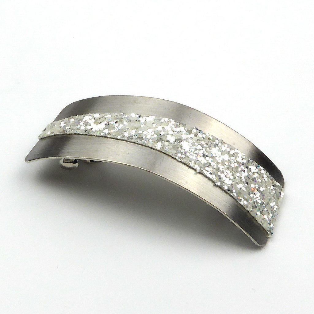 Barrette cheveux métal avec paillette