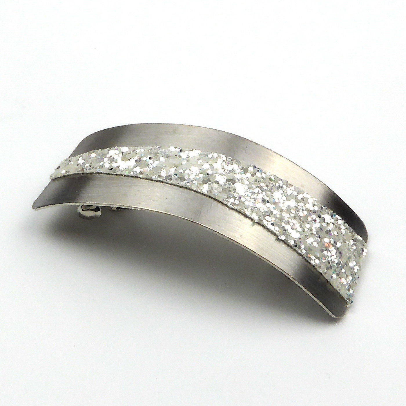 Barrette cheveux métal avec paillette