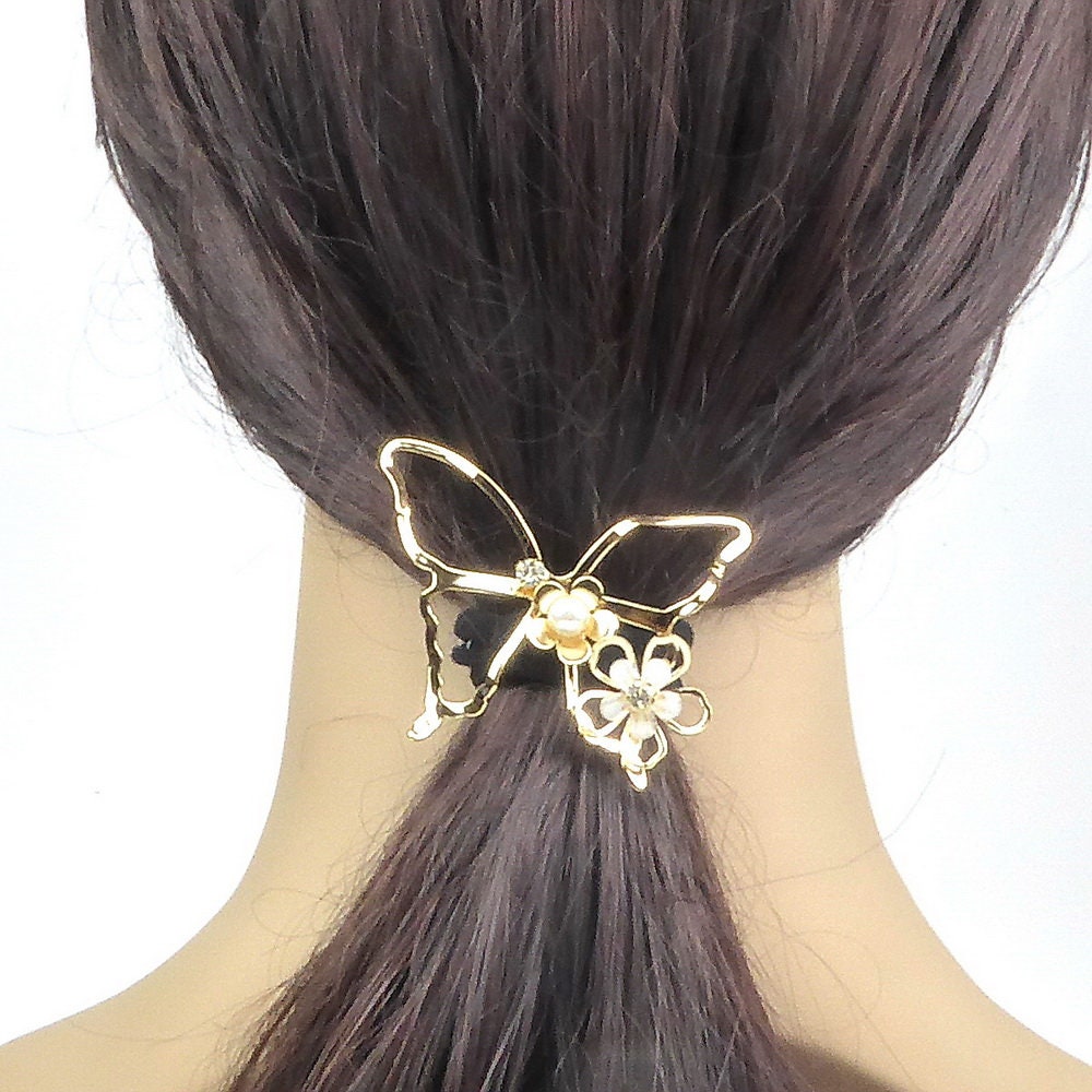 Barrette attache cheveux décorative papillon