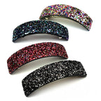 Barrette cheveux 9cm incurvée paillettes, accessoire cheveux