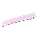 Pince à cheveux paillettes 6cm - rose pâle