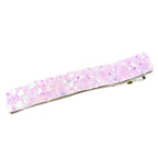 Pince à cheveux paillettes 6cm - rose pâle