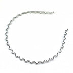 Lot de 3 serres tête fin métal petite ondulation, doré, argenté, noir
