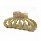 Pince cheveux crabe 8cm en acétate nacré ivoire