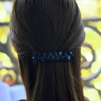 Barrette Cheveux Sequin et Tulle 9cm marine