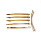 Barrettes fines 8cmx0.3cm, "Clip Paris" - Lot de 50 or