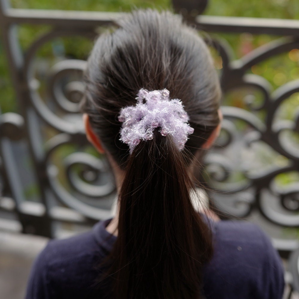 Elastique chouchou cheveux brillant perlé