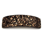Barrette cheveux paillette 9.5cm, accessoire cheveux - doré, or rose, marron