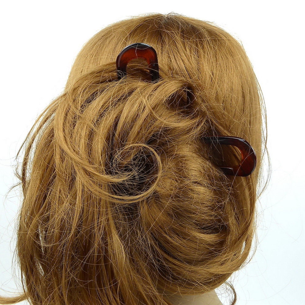 Lot de 4 pics épingles cheveux 8cm Made in France