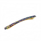 Barrette cheveux longue 10cm en paillettes violet