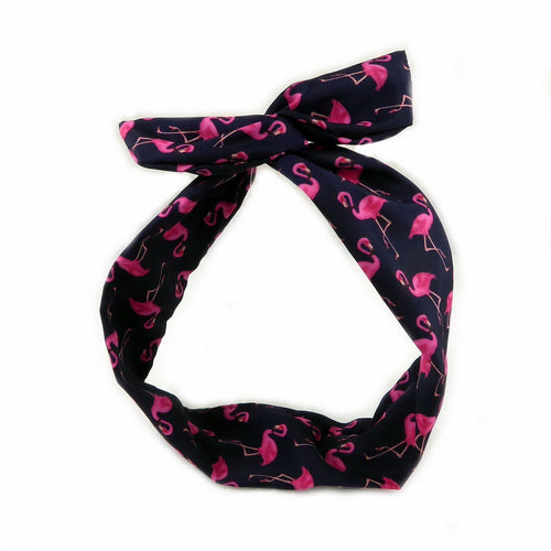 Bandeau headband cheveux flamand rose