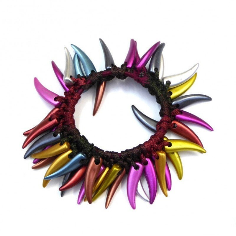 Elastique cheveux perles corne