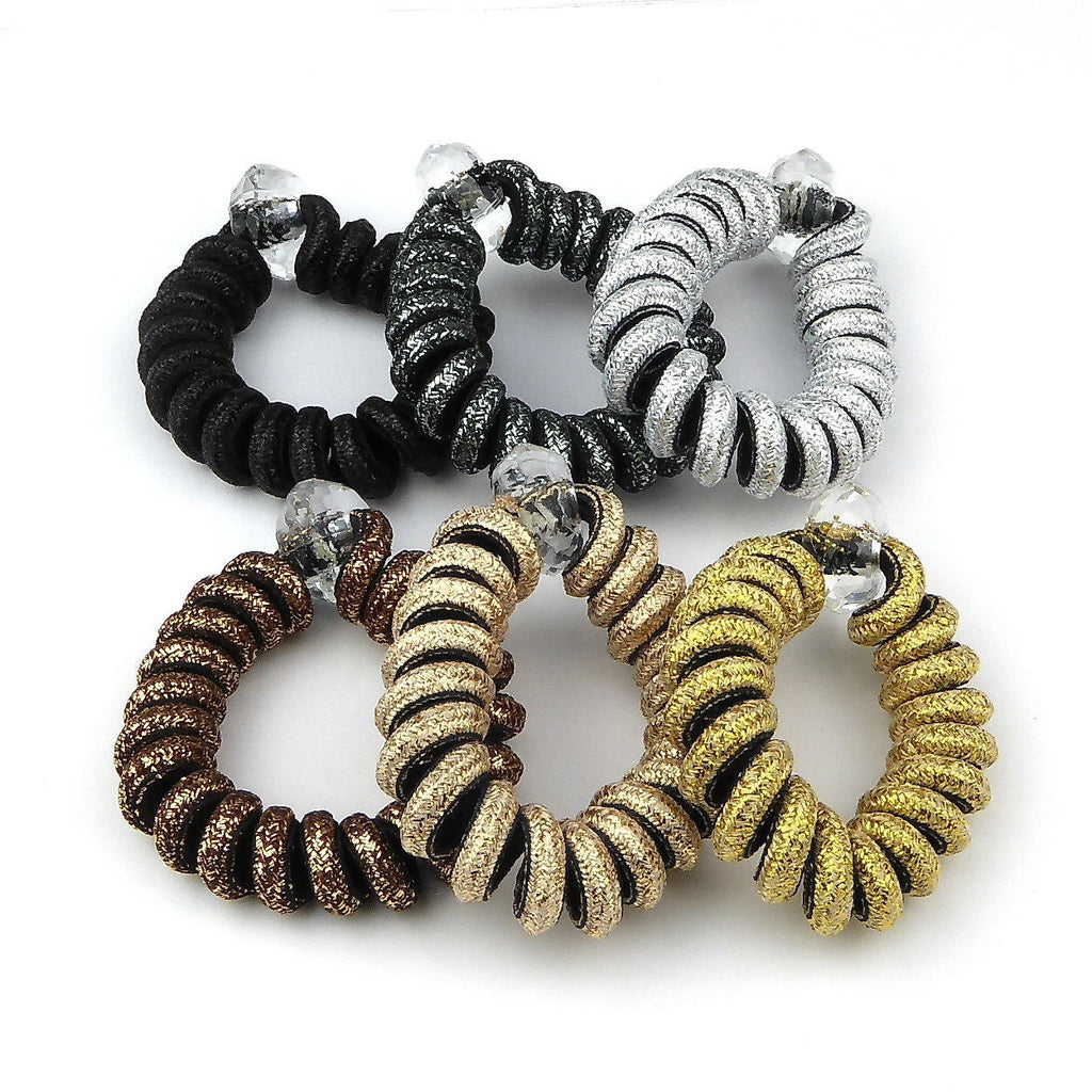 Élastiques spirales torsadés polyester lurex métallisé