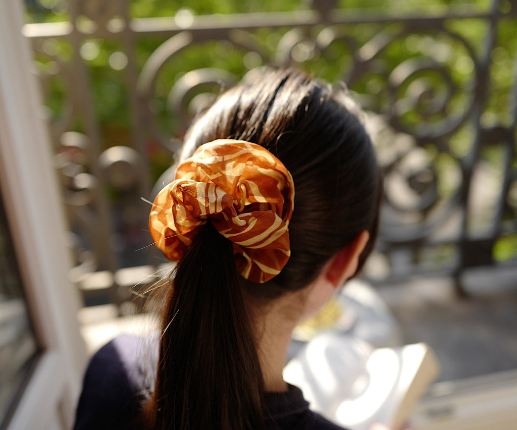 Chouchou cheveux zébré