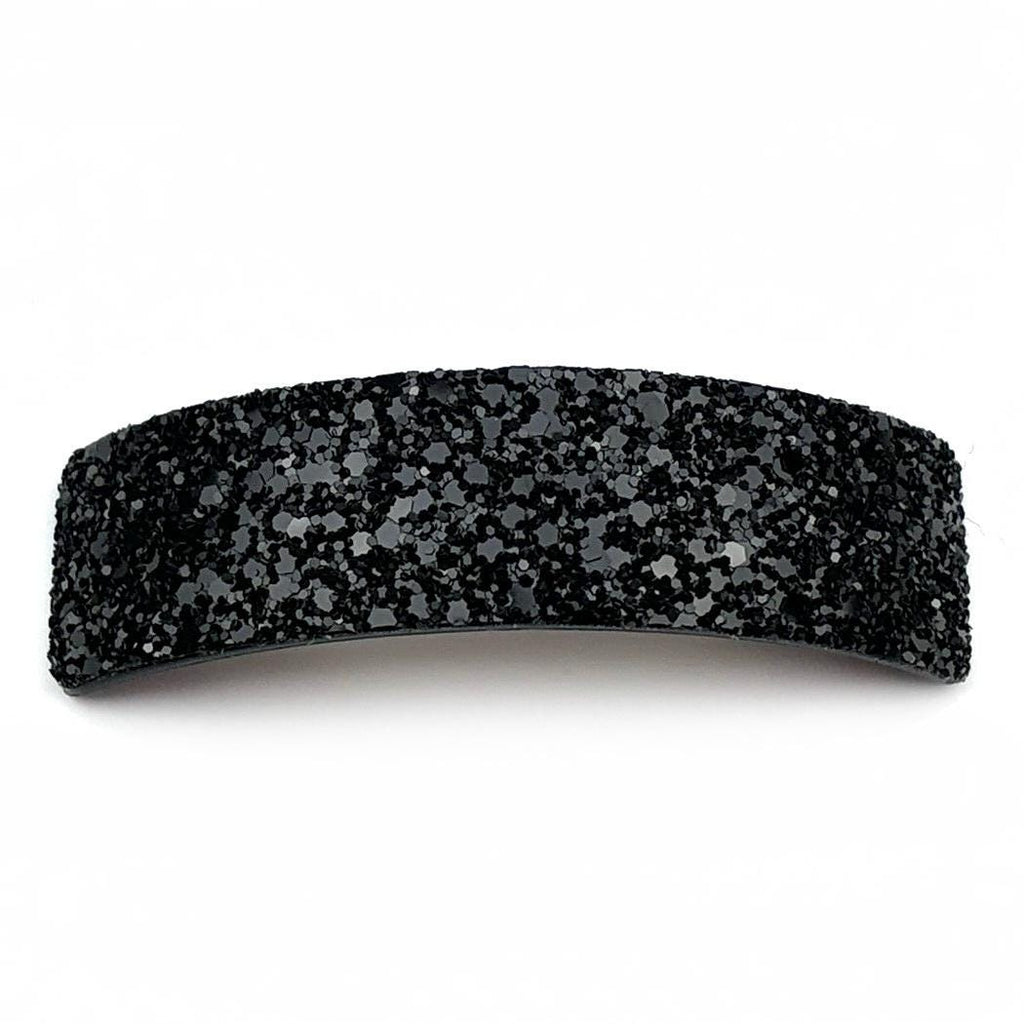 Barrette cheveux paillettes incurvée - Élégance noir