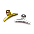 Lot de 2 pinces cheveux métallisées 8cm