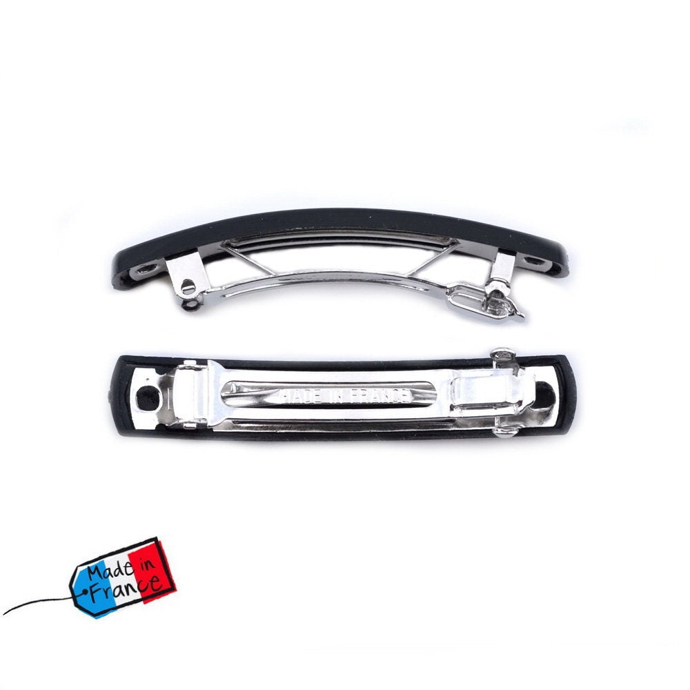 Barrettes cheveux rectangulaire "Made in France" 5.4cm - Lot de 4