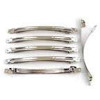 Barrettes longues 10cmx0.6cm "Clip Paris", or - Lot de 50