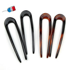 Pics à cheveux 12cm Made in France - Lot de 2, noir ou demi-blond