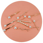 Accessoires cheveux doré et perle 