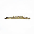 Pince cheveux motif torsadé et perles rondes doré