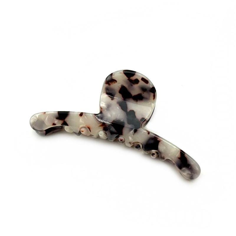 Pince cheveux crabe 9cm en acétate motif tortue ivoire