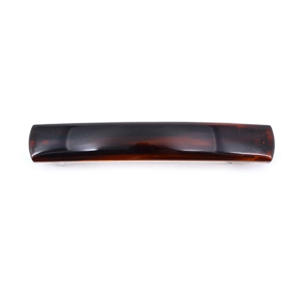Barrettes cheveux classique rectangulaire "Made in France" 7.5cm  demi-blond