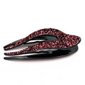 Pince à cheveux bec 11,5cm avec paillettes rouge
