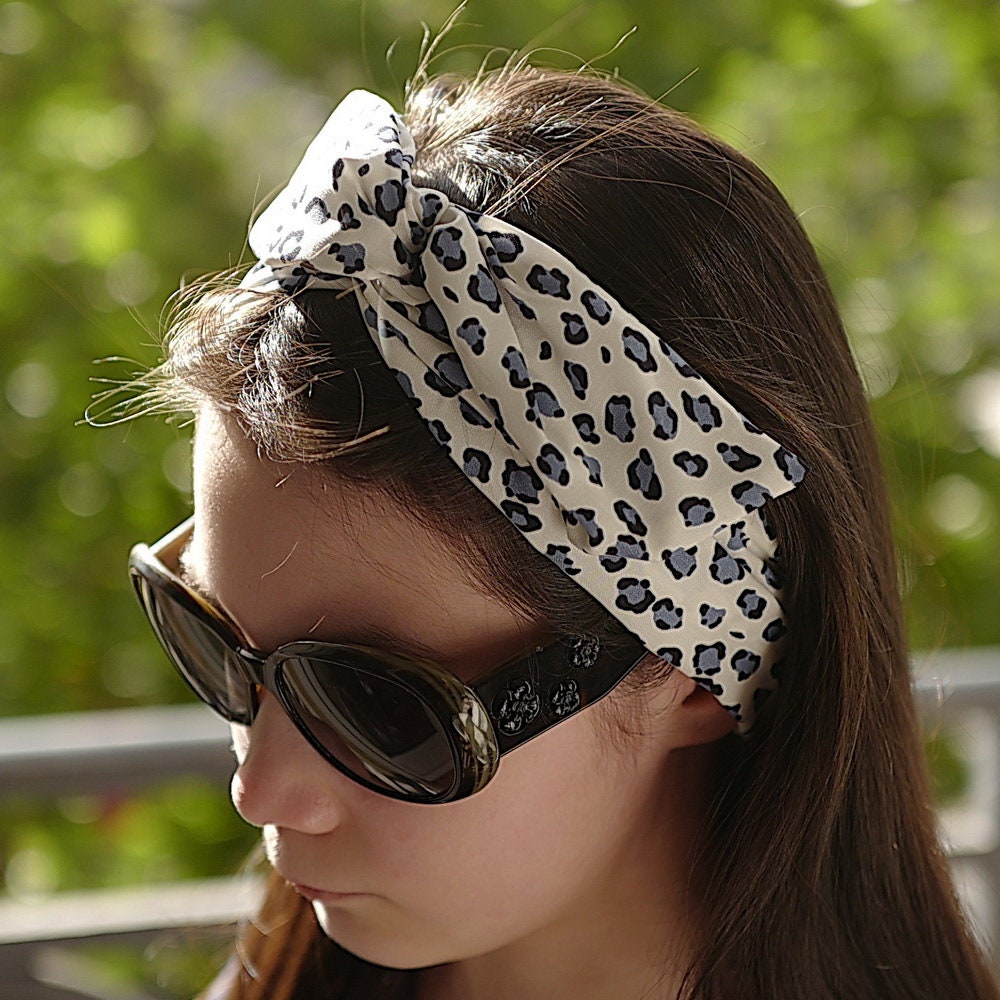Bandeau headband cheveux pantère