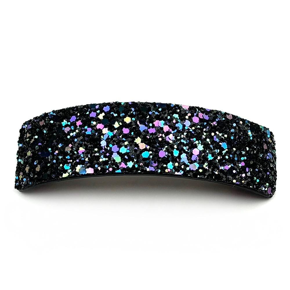 Barrette cheveux 9cm incurvée paillettes, accessoire cheveux