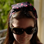 Bandeau headband cheveux flamand rose