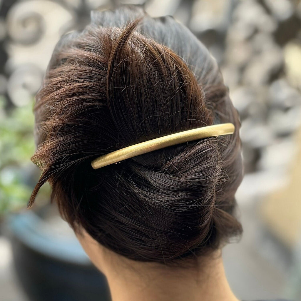 Grande barrette cheveux longue incurvée