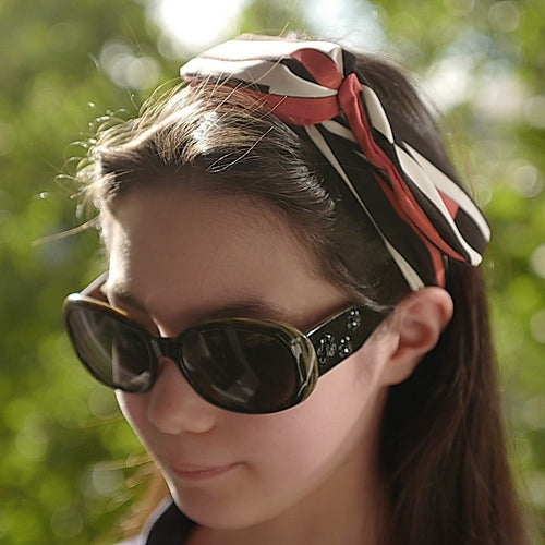 Bandeau headband cheveux rayures