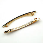 Barrette cheveux longue 10cm avec chaine strass cheveux fins