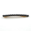 Barrette cheveux fine 8cm, perles nacrées gris