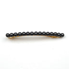 Barrette cheveux fine 8cm, perles nacrées gris