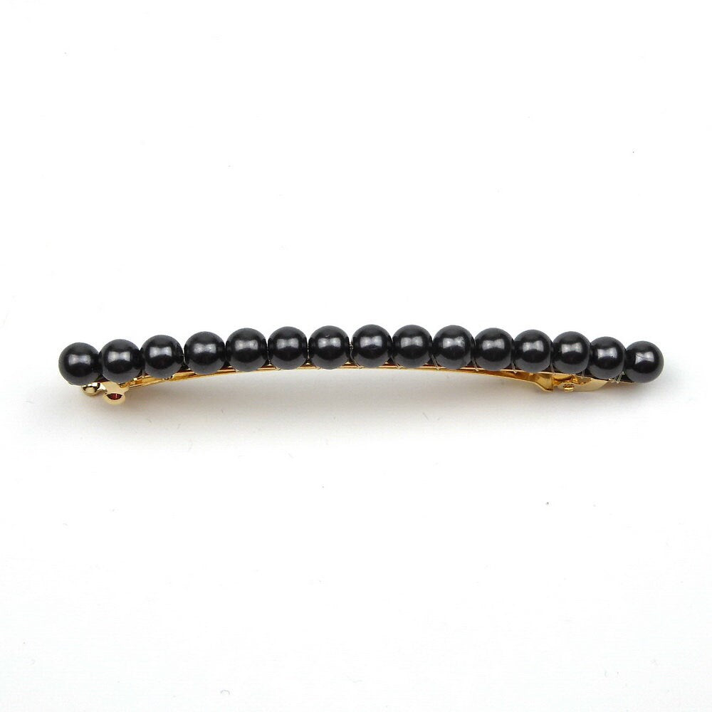 Barrette cheveux fine 8cm, perles nacrées