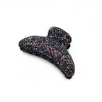 Pince cheveux crabe ornée de paillettes scintillantes violet